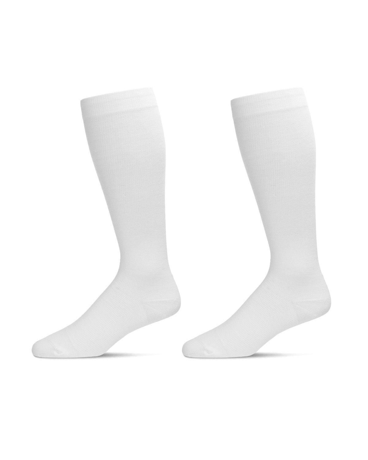 Memoi 2 Pair Pack Cushioned Sole Cotton Blend Graduated Compression Socks