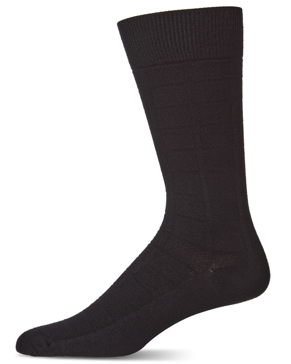 Memoi Mens Bamboo Blend Solid Plaid Crew Socks - Mm-500