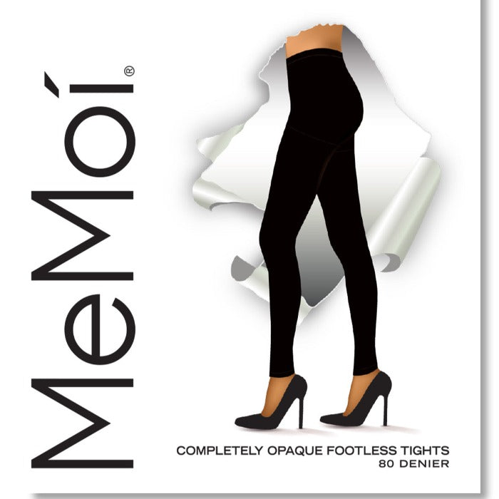 Completely Opaque 80 Denier Control Top Footless Tights