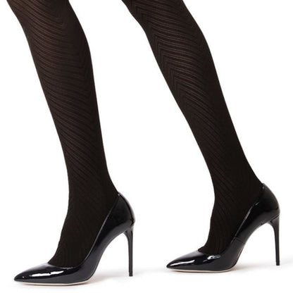 Chevron Control-Top Medium-Weight Smoothing Tights