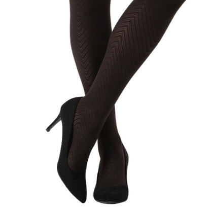 Chevron Control-Top Medium-Weight Smoothing Tights