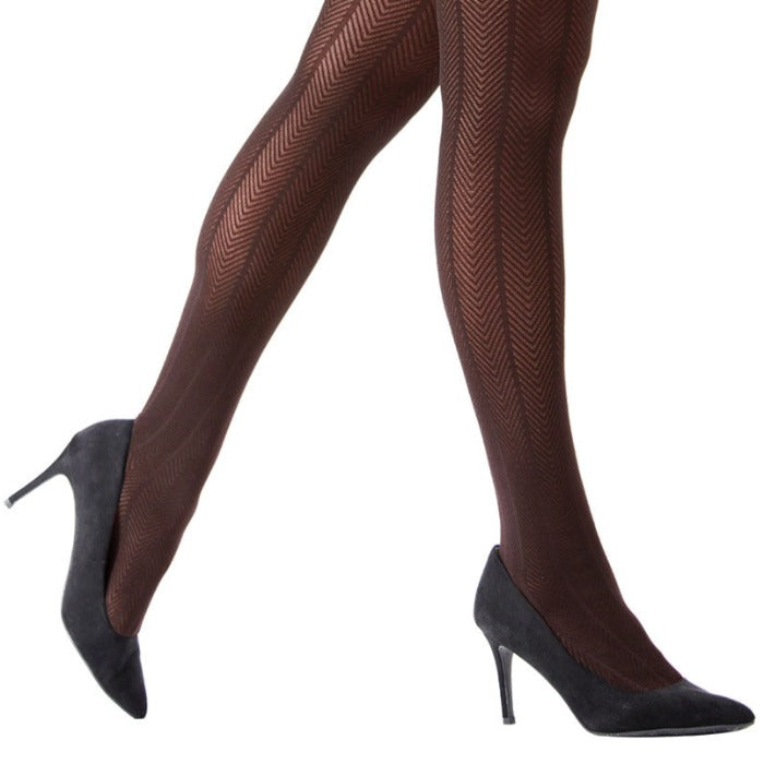 Herringbone Light Support Opaque Textured Tights