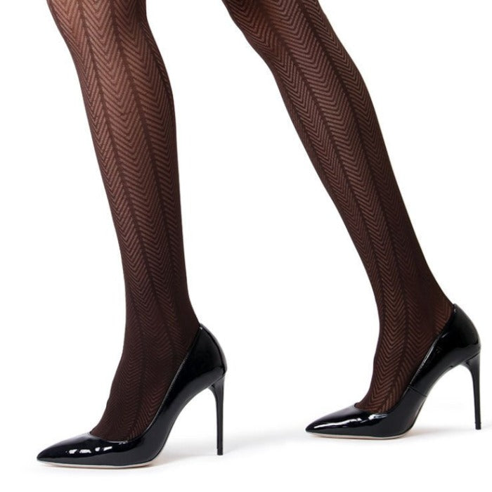 Herringbone Light Support Opaque Textured Tights