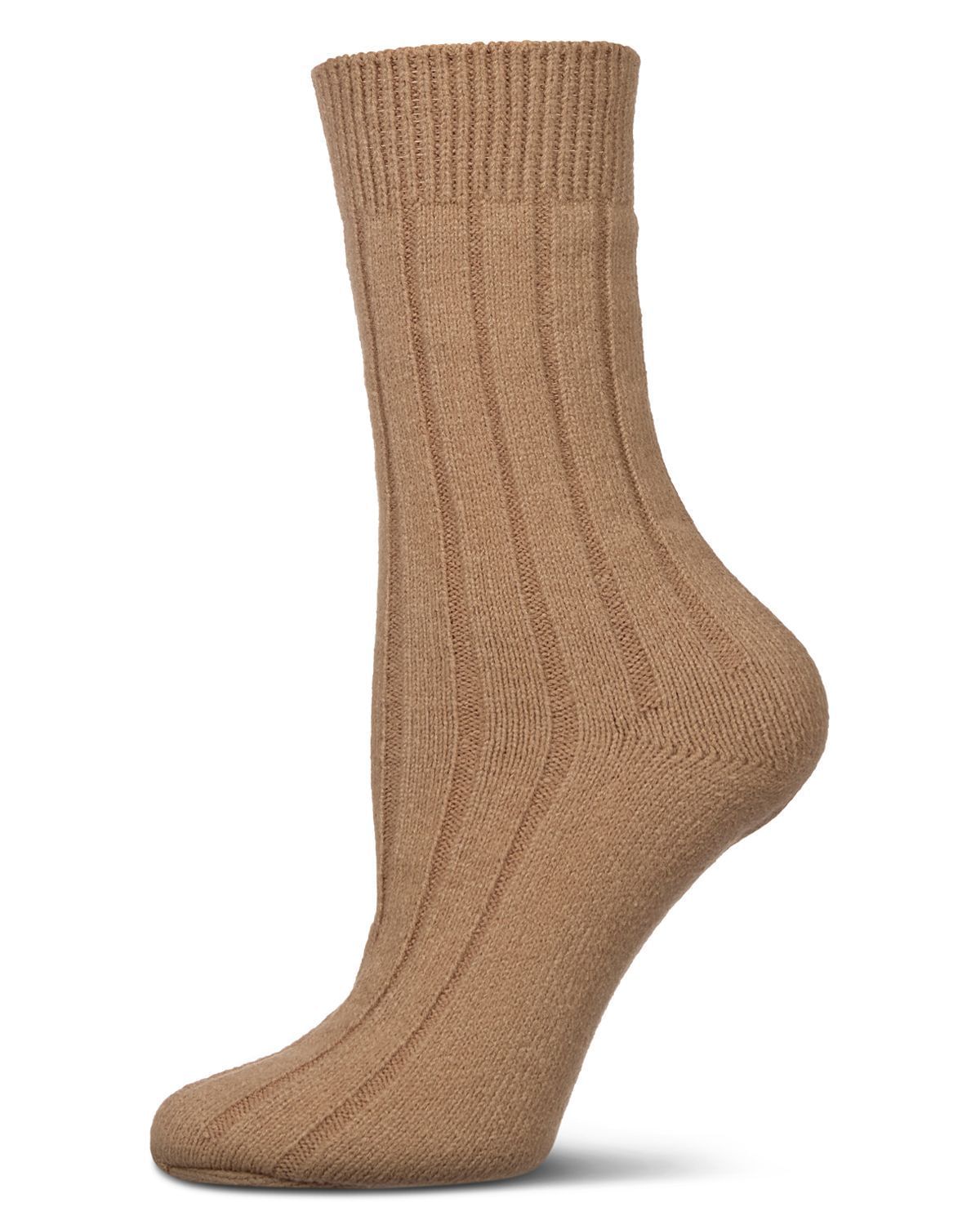 Memoi Womens Neutral Ribbed Knit Essential Boot Socks - Mo-602