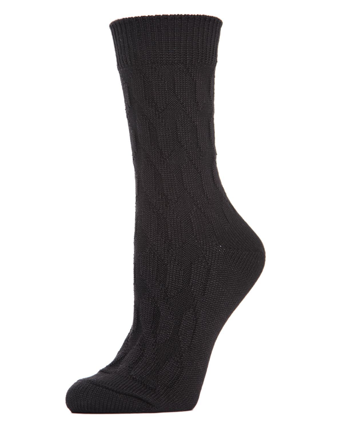 Memoi Womens Neutral Twisted Knit Essential Boot Socks - Mo-603