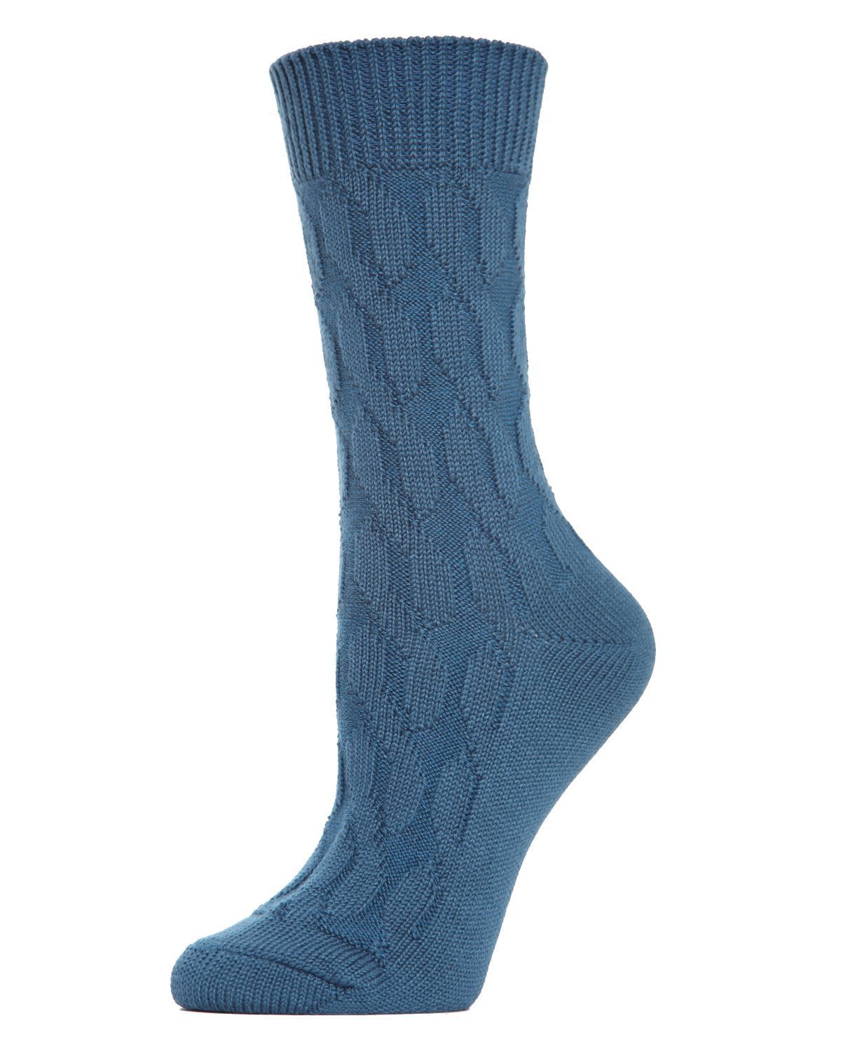 Memoi Womens Neutral Twisted Knit Essential Boot Socks - Mo-603