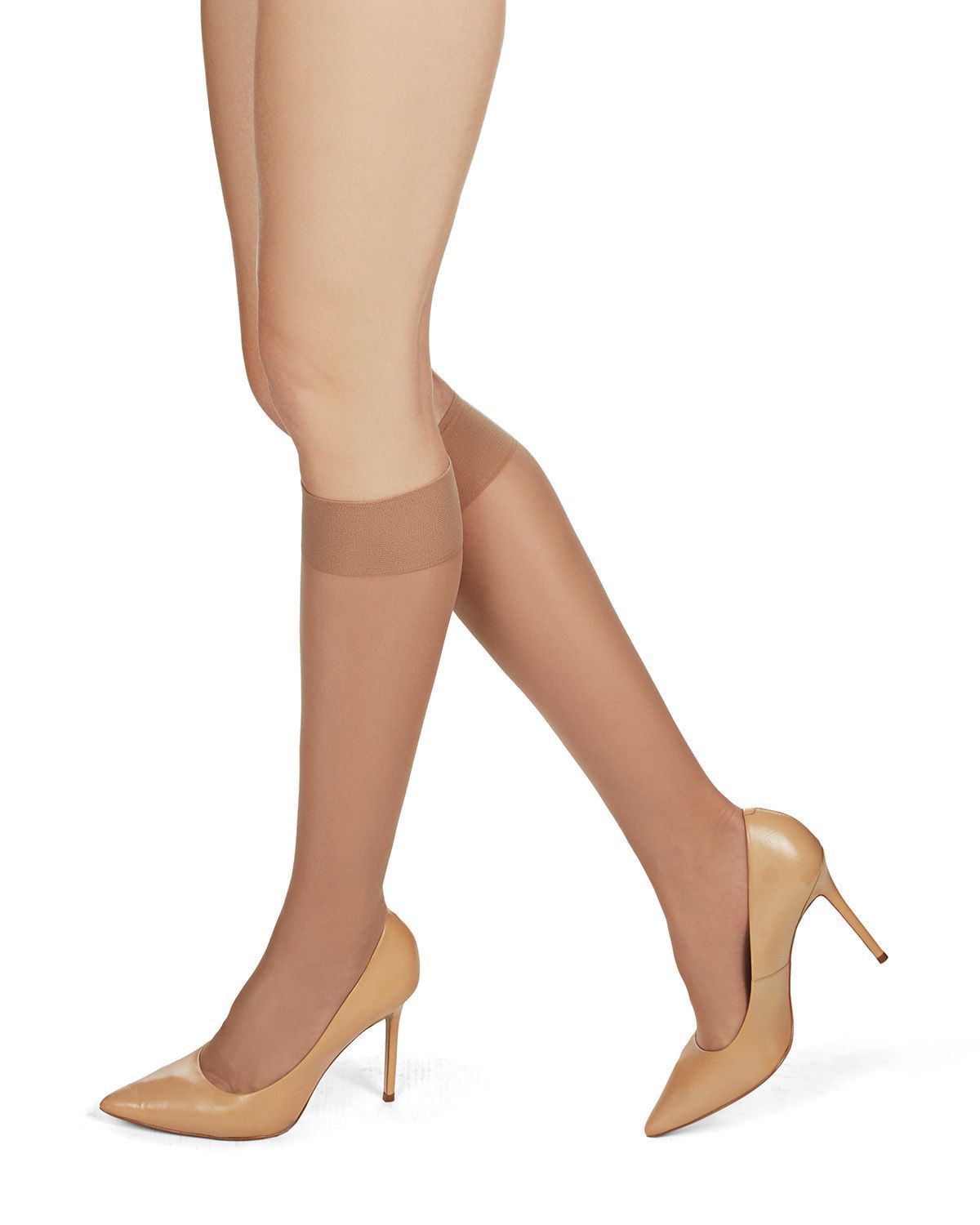 Memoi Womens Completely Opaque Knee Highs