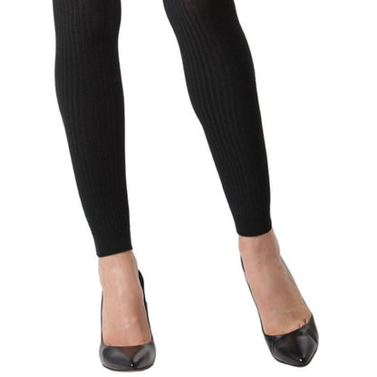 Footless Ribbed Sweater Tights