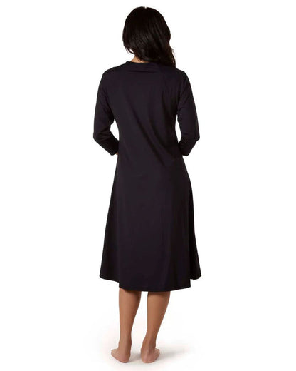 Memoi Half Zip Ladies 3/4 Sleeve Swim Dress - MXM10401