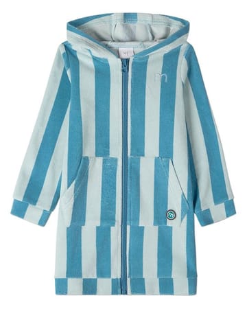 Memoi Striped Kids Full Zip Terry Robe - MXR10445