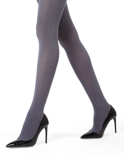 Memoi Heather Flat Knit Opaque Tights - Mo-386