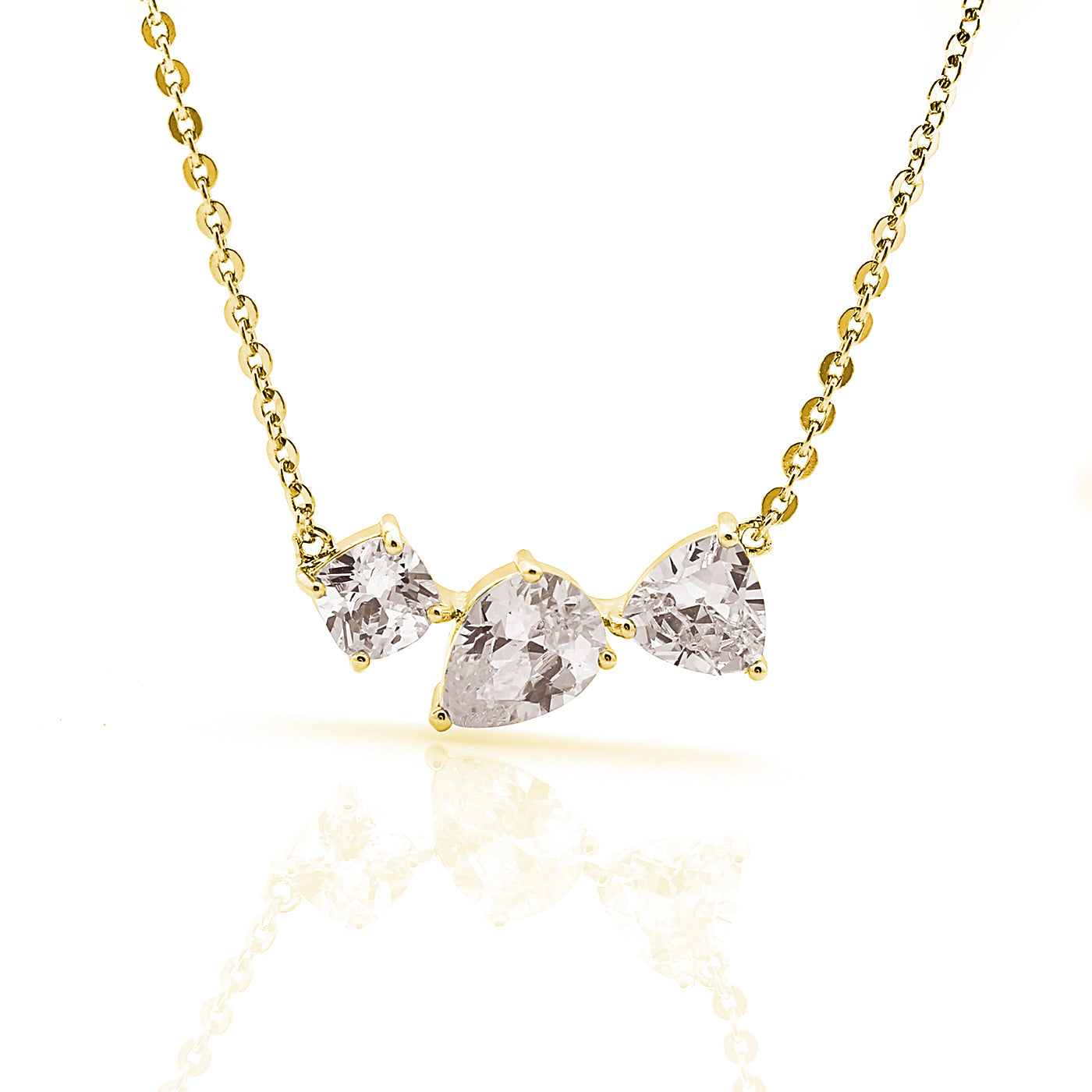 Cameo Triple Shaped Stone Pendant - P4175