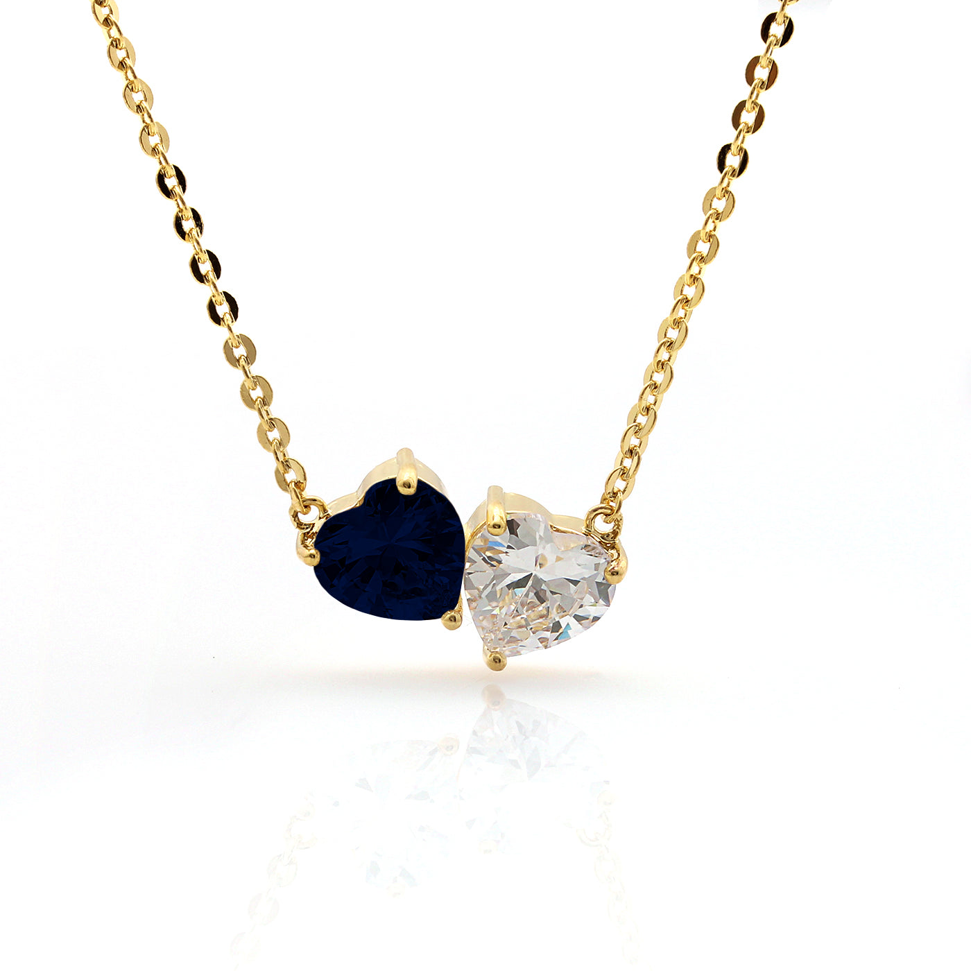 Cameo Twin Heart Stones Pendant - P4176