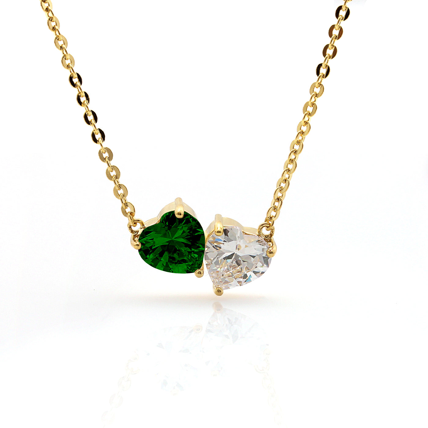 Cameo Twin Heart Stones Pendant - P4176