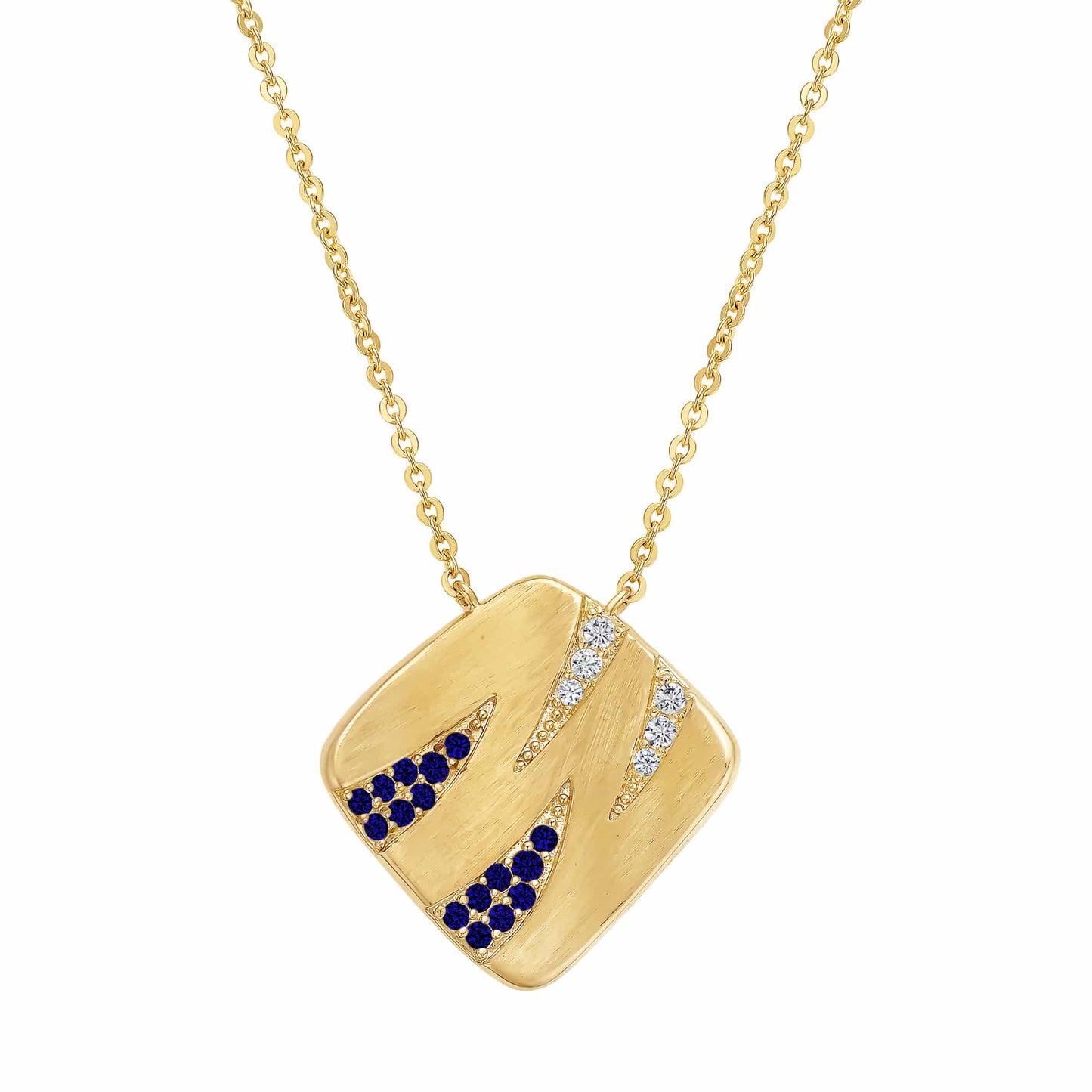 Cameo Gemstone Waves Curved Pendant - P4280