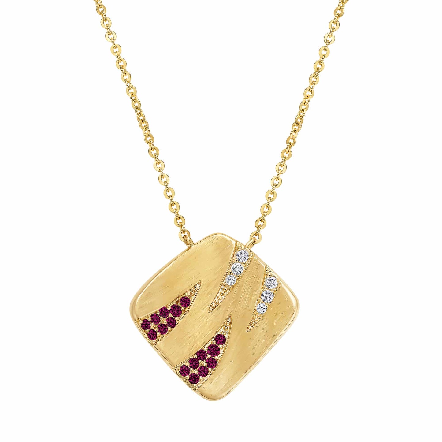 Cameo Gemstone Waves Curved Pendant - P4280