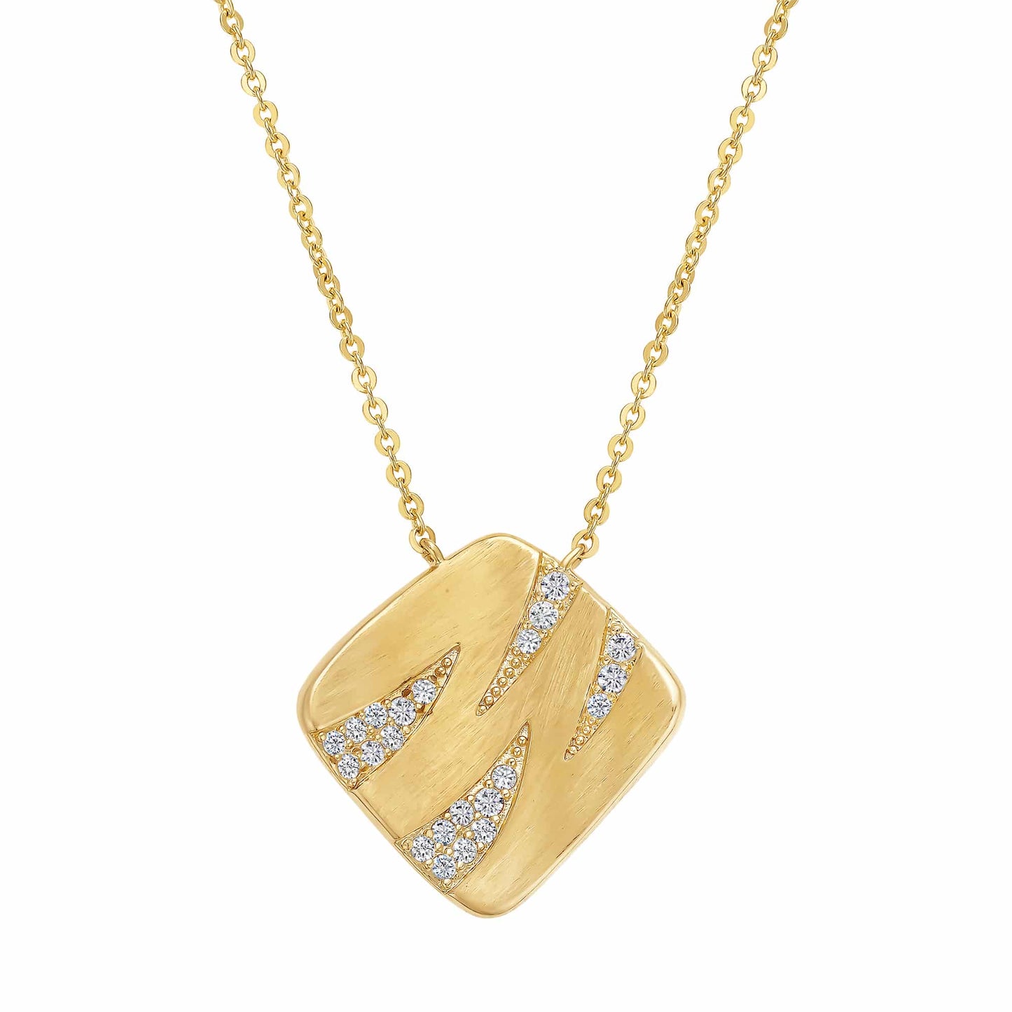 Cameo Gemstone Waves Curved Pendant - P4280