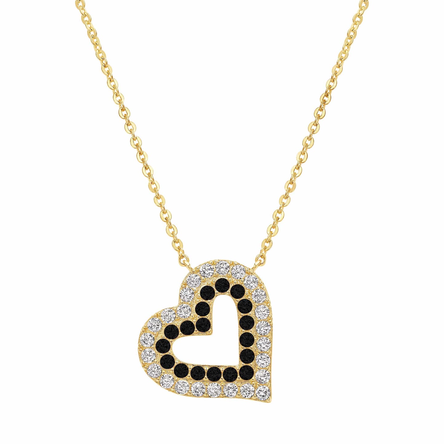 Cameo CZ Nested Hearts Pendant - P4289