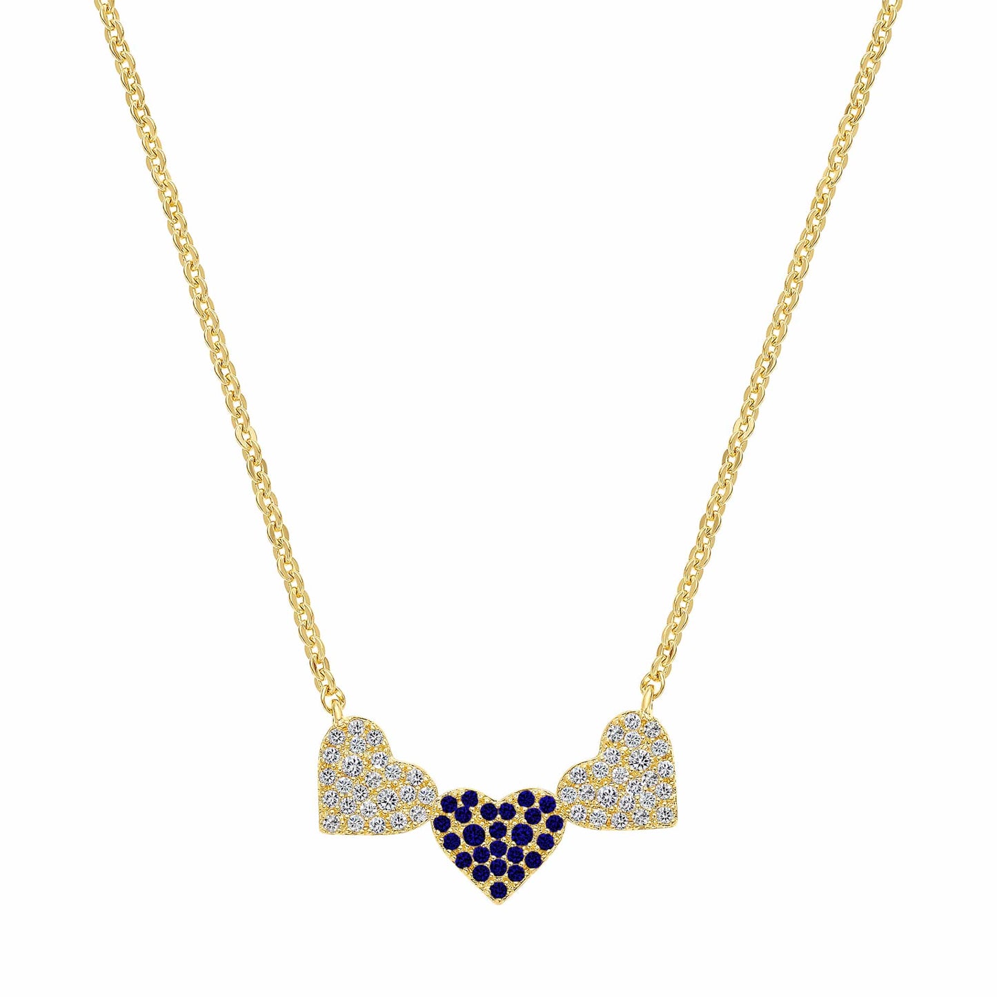 Cameo Pointy Hearts Trio Pendant - P4291