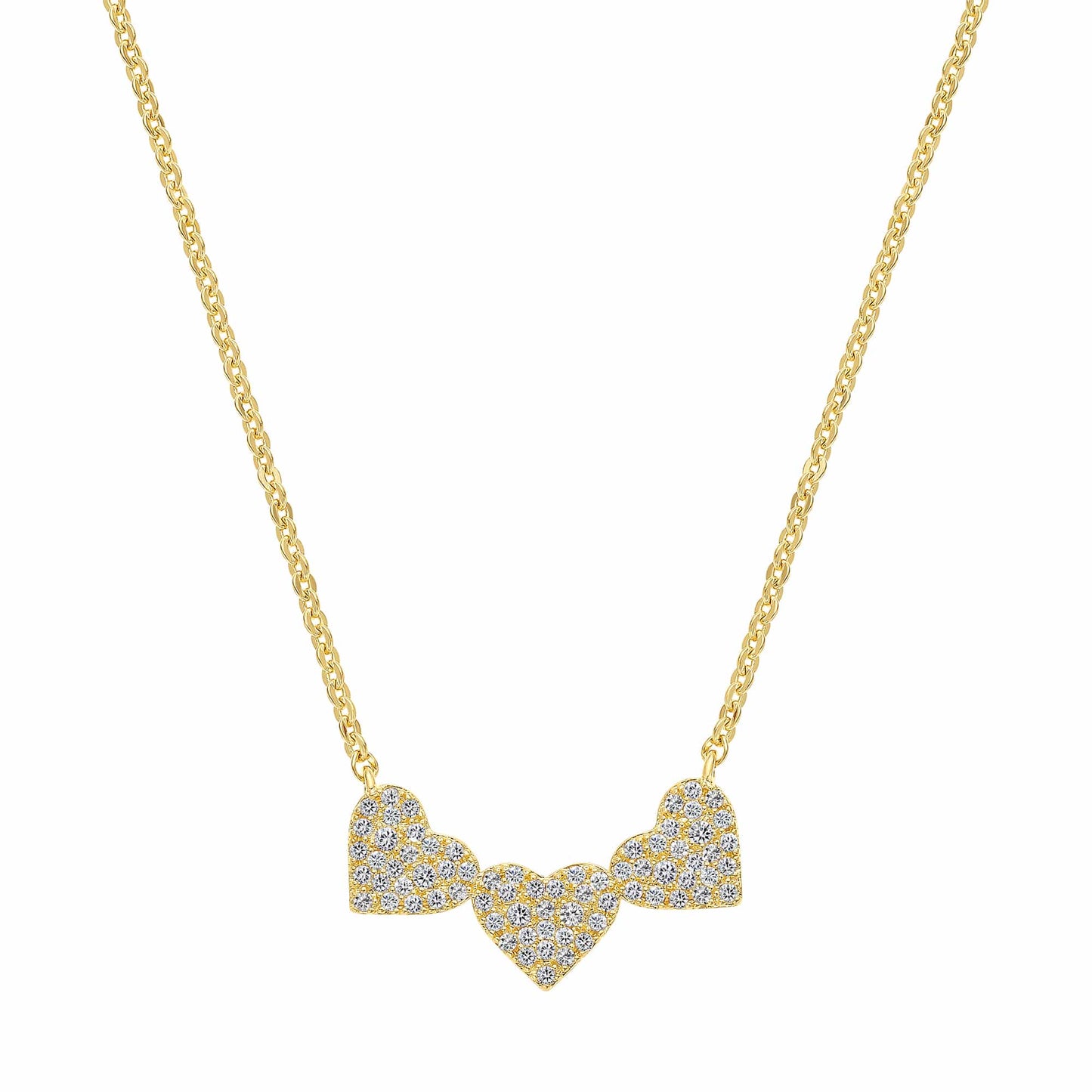 Cameo Pointy Hearts Trio Pendant - P4291