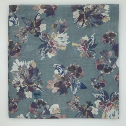 Tal Dusky Gray Floral Headscarf - Tal-66-AYR