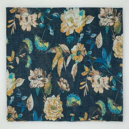 Tal Golden Blue Floral Headscarf - Tal-51-AYR