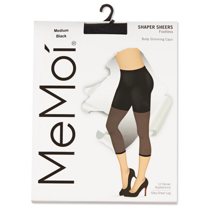 Memoi Sheer Footless Capri Shaper Tights - Mm-226