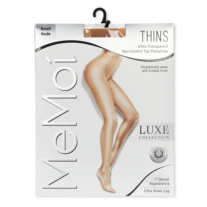 Memoi Womens Thins Ultra Transparent Non-Control Top LUXE Pantyhose - Lux400