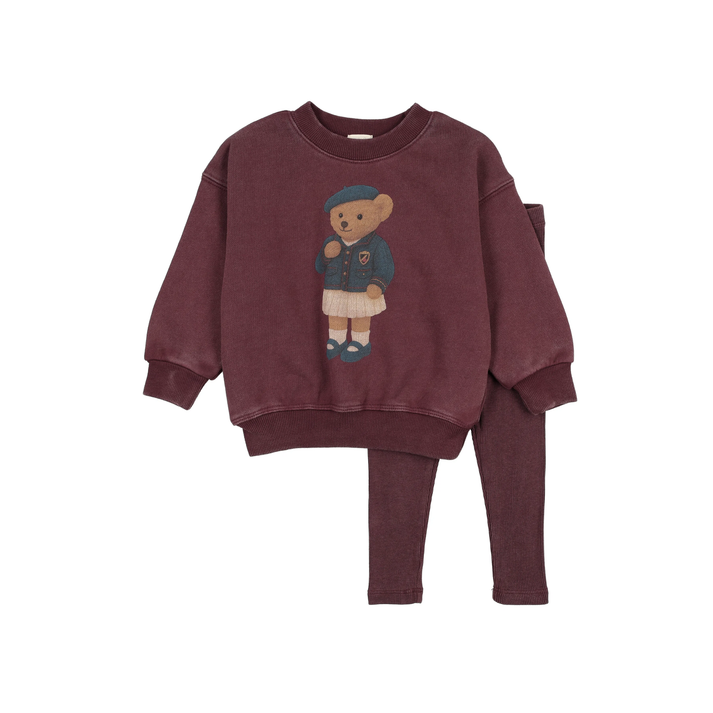 Analogie Bear Sweatshirt Set Girl - AF26TS123
