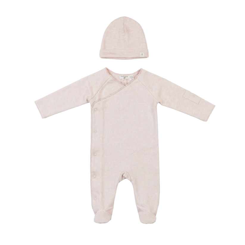 Little Fragile French Terry Romper Set With Front Side Opening - SB6CP7357BS