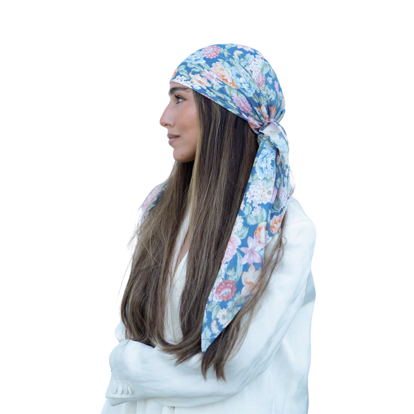 The Scarf Bar Wildflower Square Headscarf - BW-TSB