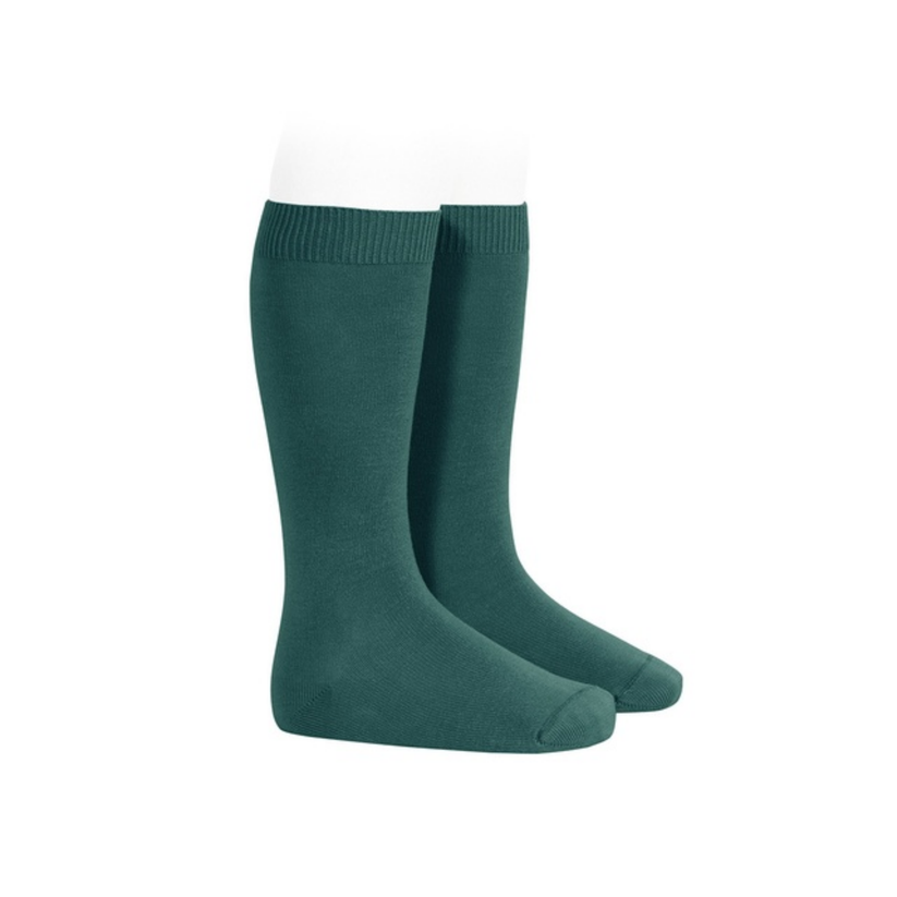 Condor Flat Cotton Knee Socks 424 Teal - 2019/2