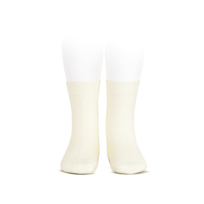 Condor Flat Cotton Crew Socks 402 Cream - 2019/4
