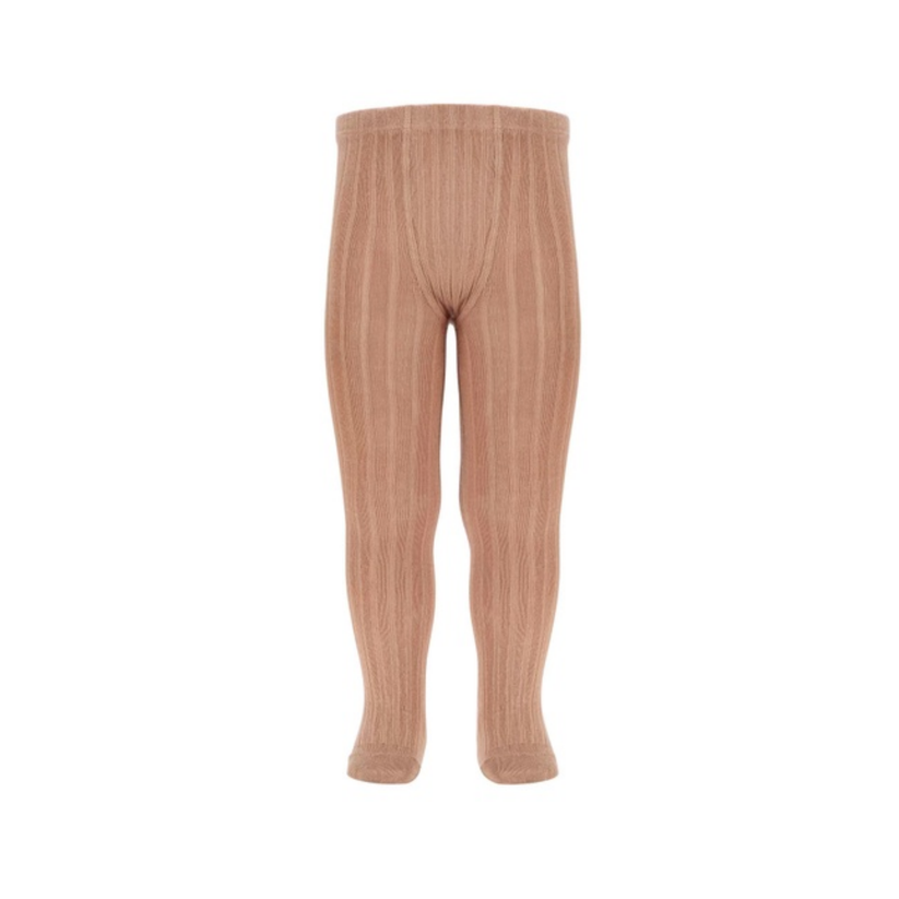 Condor Ribbed Cotton Tights 677 Roasted Seeds - 32016/1