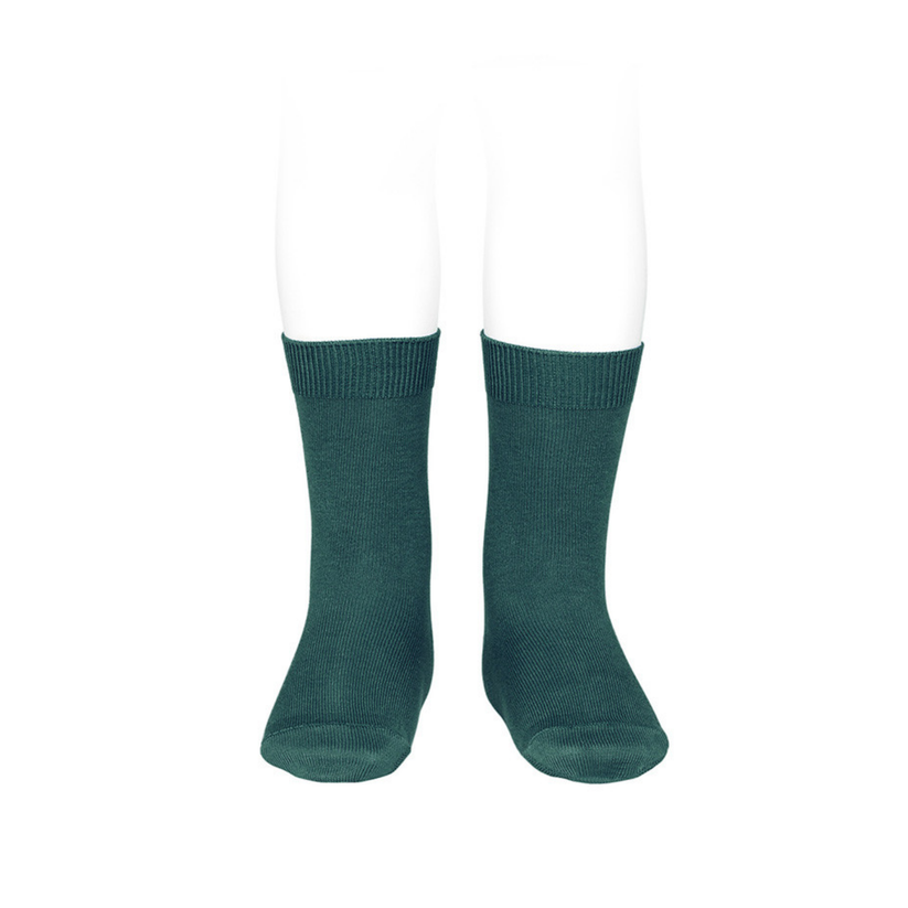 Condor Flat Cotton Crew Socks 474 Teal - 2019/4