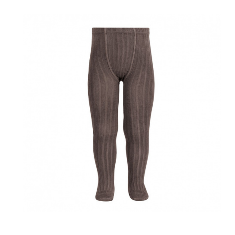 Condor Ribbed Cotton Tights 318 Truffle - 32016/1