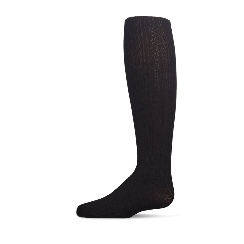 Memoi Multi Diamond Drop Stitch Tights - MKF-4095