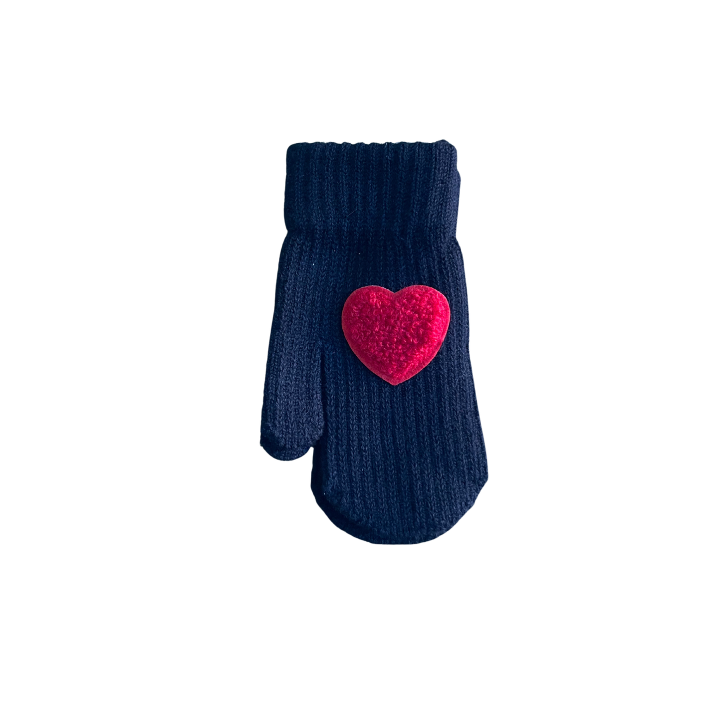 Mini Pops Mitten With Sherpa Heart Patch - DM101