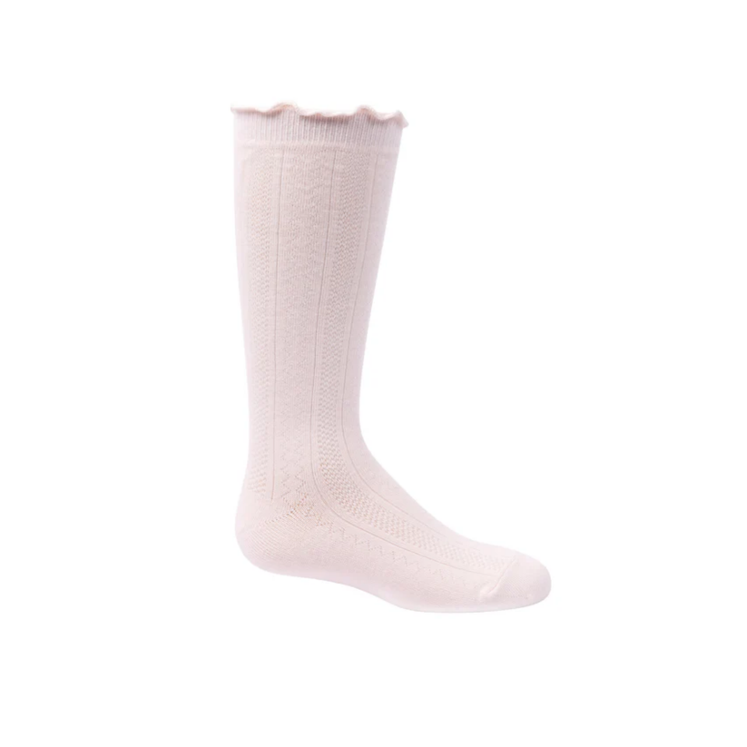 Zubii Pattern Scalloped Edge Modal Knee - 1412