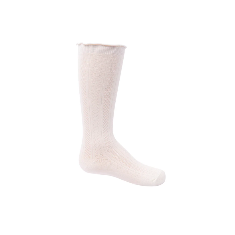 Zubii Pattern Scalloped Edge Modal Knee - 1412