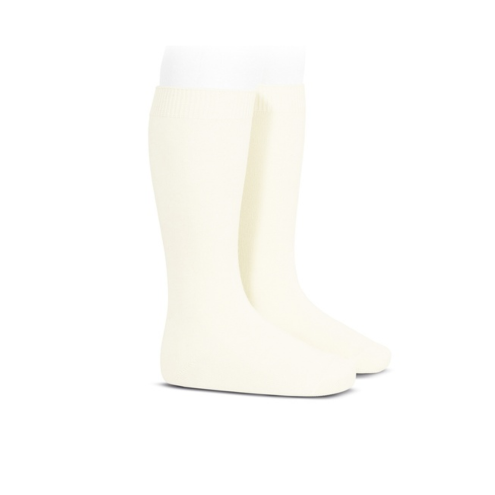 Condor Flat Cotton Knee Socks 303 Cream - 2019/2