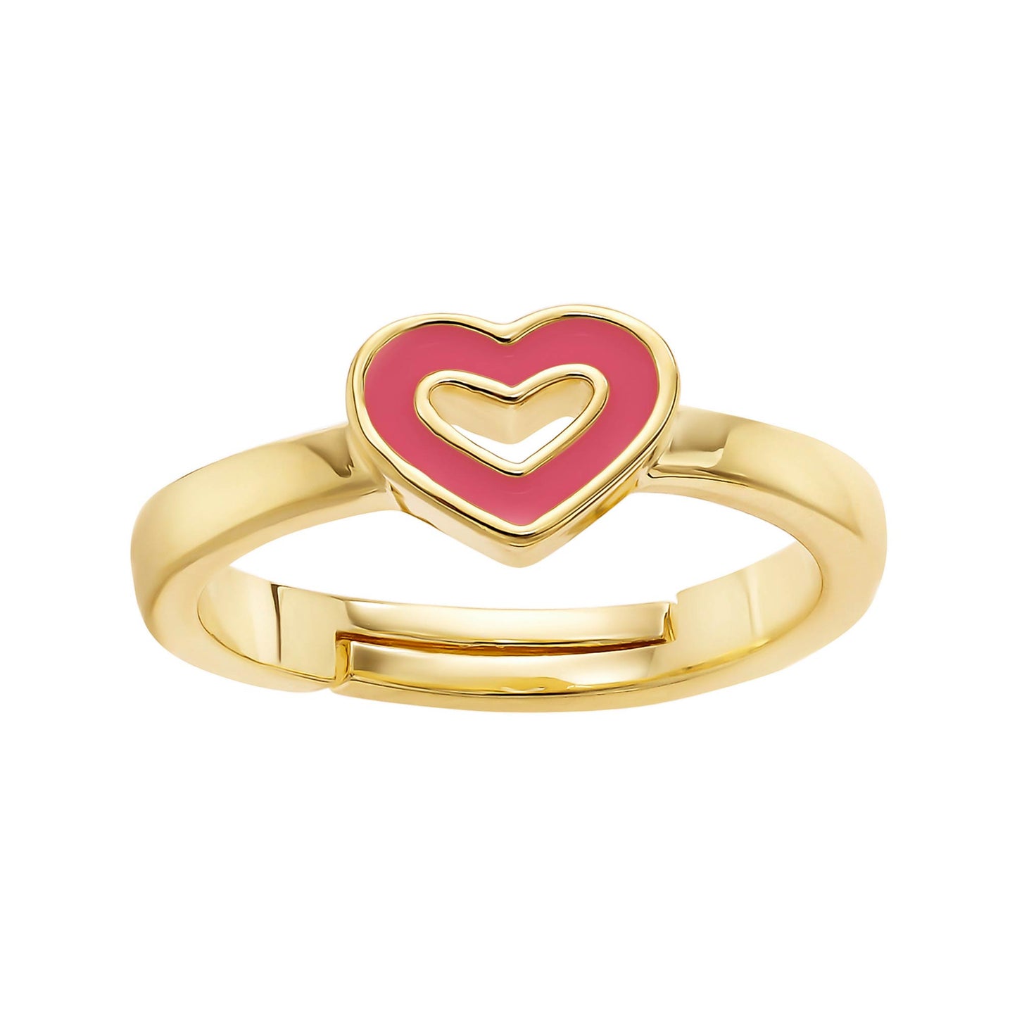 Cameo Enamel Outline Heart Ring - R3073