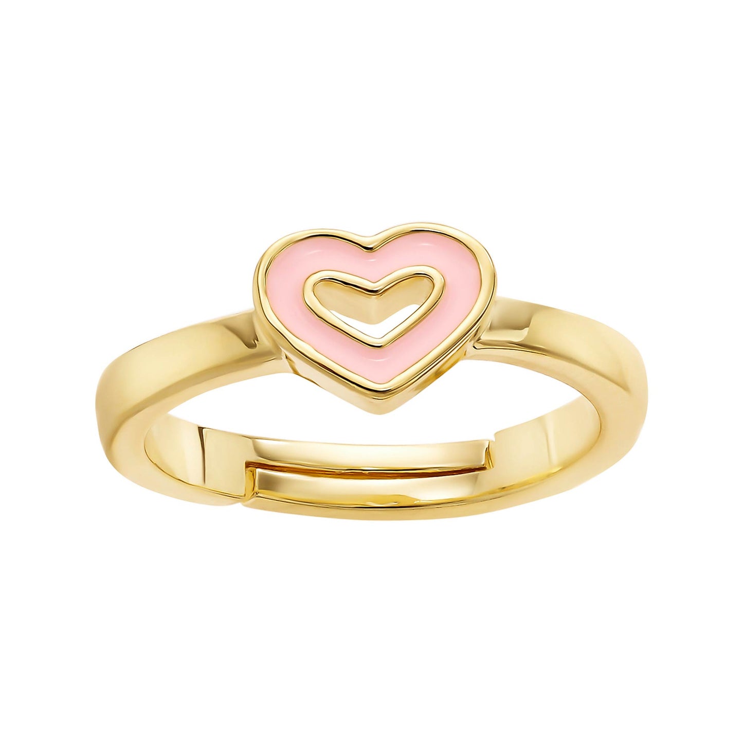 Cameo Enamel Outline Heart Ring - R3073