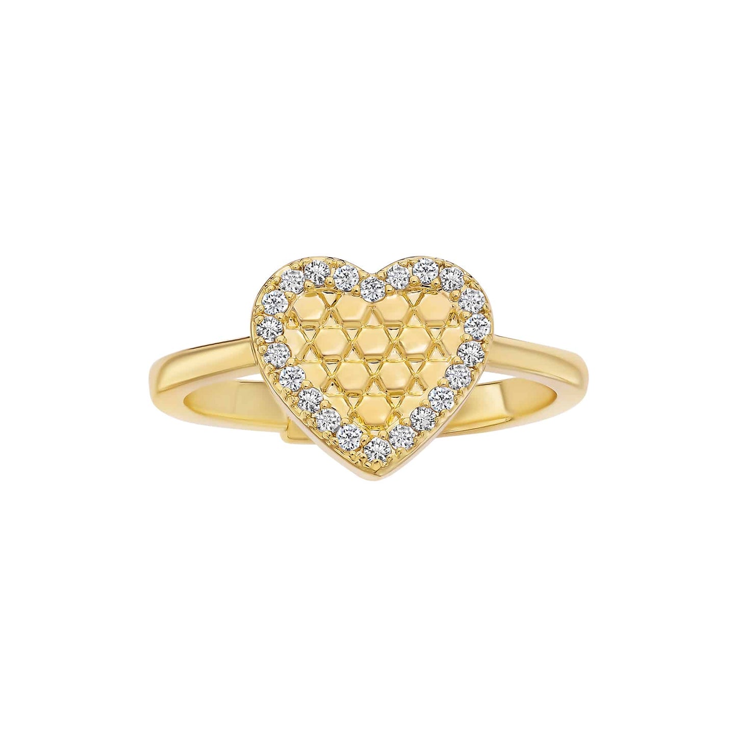 Cameo Honeycomb Heart Ring - R3095