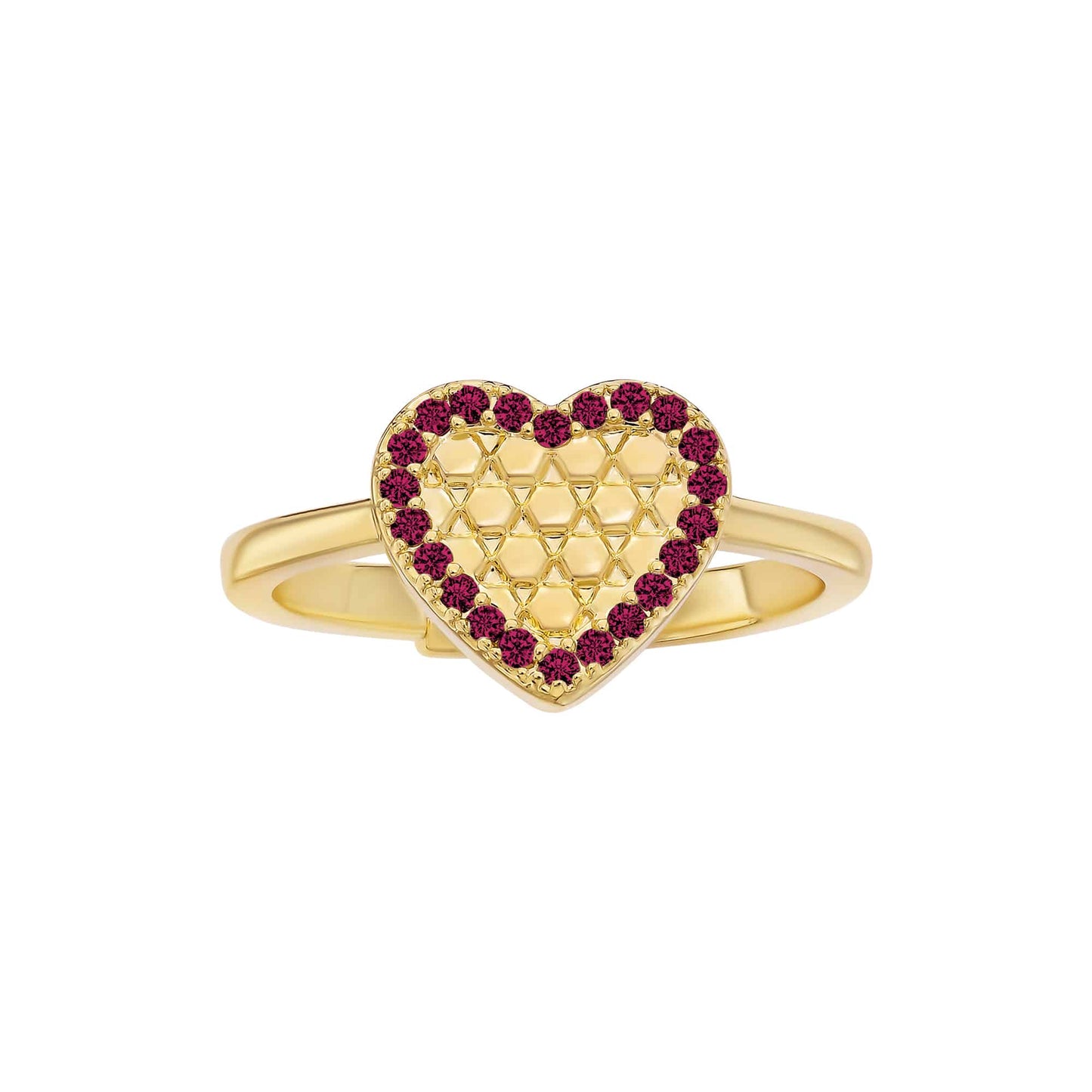 Cameo Honeycomb Heart Ring - R3095