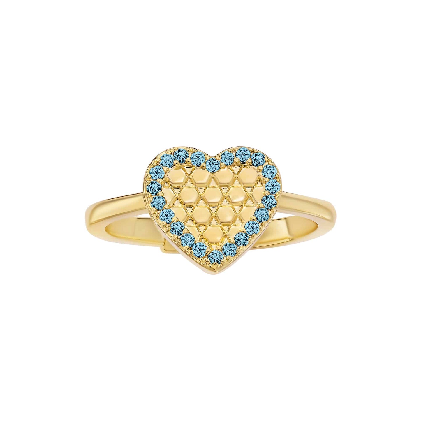 Cameo Honeycomb Heart Ring - R3095