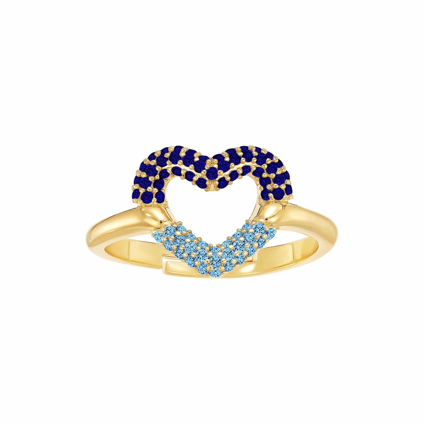 Cameo Clamped Heart Teen Ring - R3102