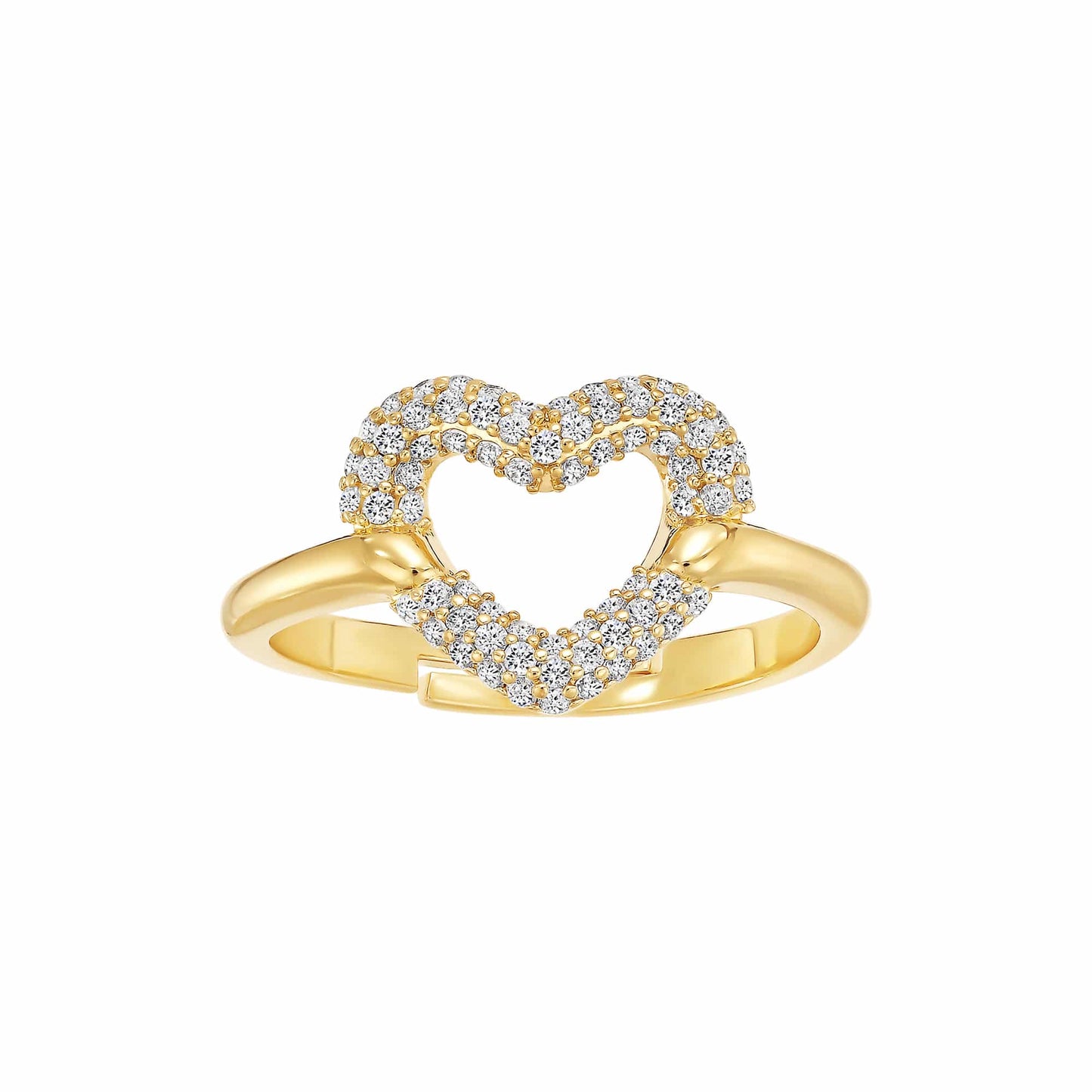 Cameo Clamped Heart Teen Ring - R3102