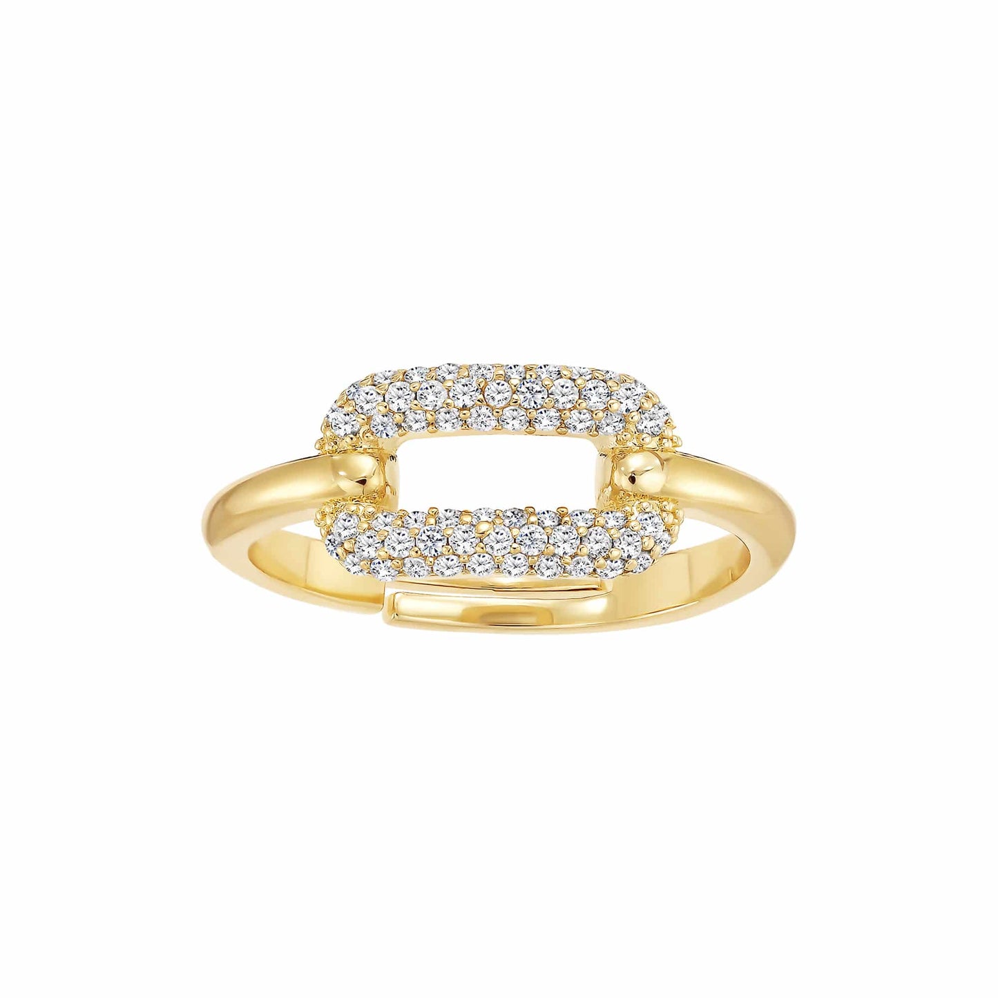 Cameo Clamped Rectangle Ring - R3103