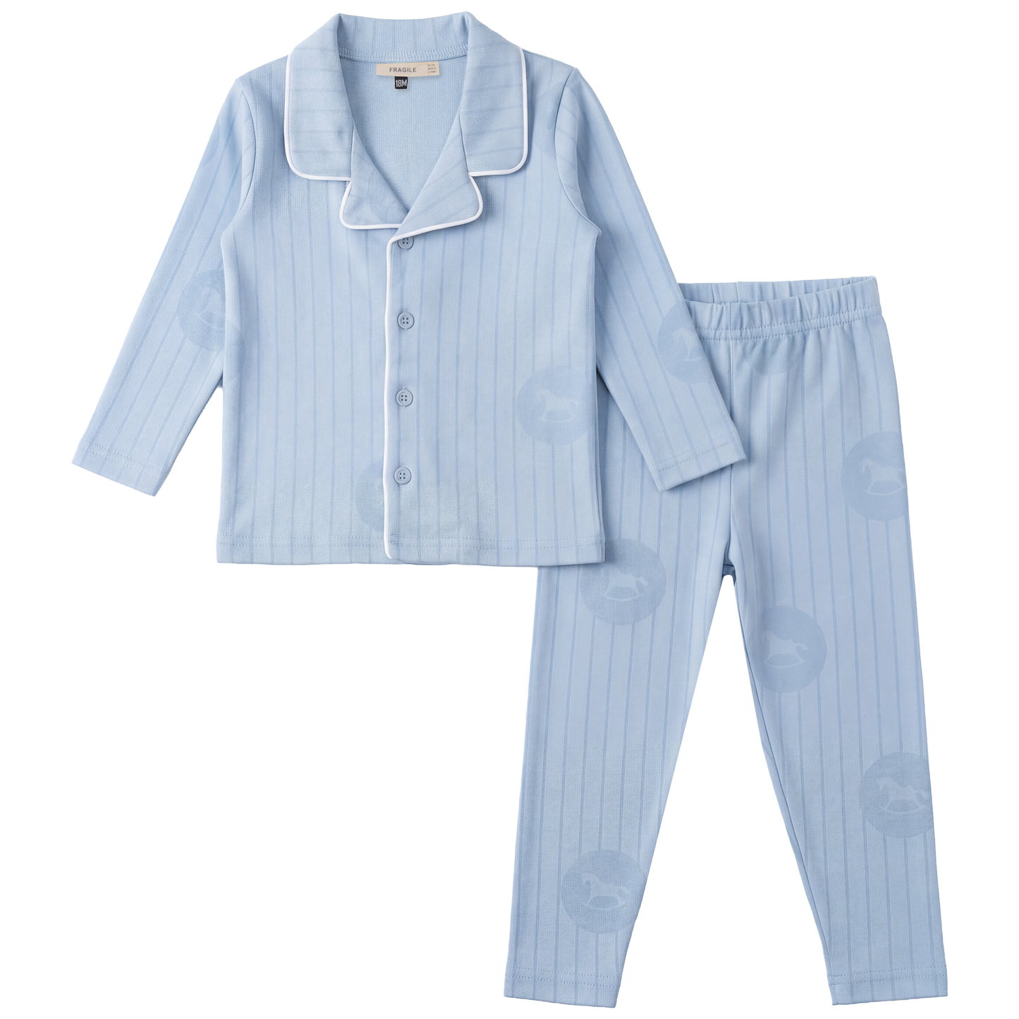 Fragile Pajamas With Lapel 2 Pc - SB6CP7385E
